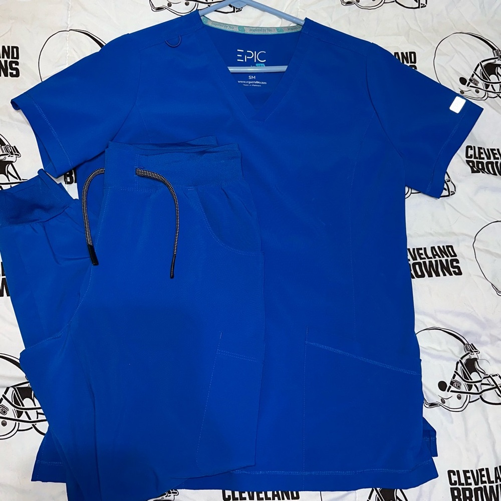 Epic Blue Scrub Set